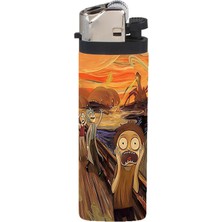 Rick And Morty Gazlı Çakmak Full Kaplamalı Şık Tasarım Rüzgar Geçirmez Taşınabilir Özellikte