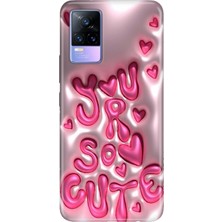 Senada Vivo V21E Kılıf Desenli Baskılı Tpu Rubber Kapak CUTE111