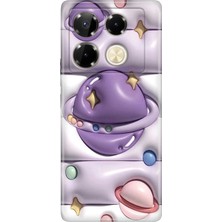 Senada Infinix Note 40 Pro 5g Kılıf Desenli Baskılı Tpu Rubber Kapak 3D Space