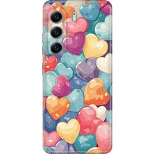 Senada Tecno Camon 40 4g Kılıf Desenli Baskılı Tpu Rubber Kapak Heart Pattern
