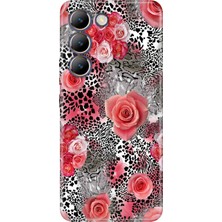 Senada Vivo V30 Lite Kılıf Desenli Baskılı Tpu Rubber Kapak Flower Design