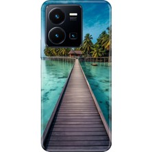 Vivo Y22S Y35 Kılıf Desenli Baskılı Tpu Rubber Kapak Maldives