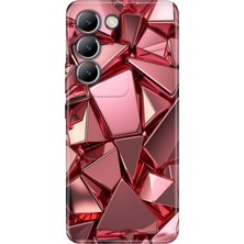 Vivo V30 Lite Kılıf Desenli Baskılı Tpu Rubber Kapak Pembe Deco