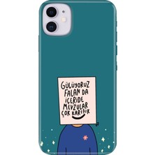 Senada iPhone 11 Kılıf Desenli Baskılı Tpu Rubber Kapak Gülüyoruz