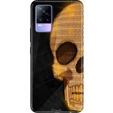 Vivo V21E Kılıf Desenli Baskılı Tpu Rubber Kapak Skull Art