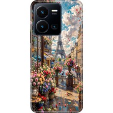 Senada Vivo Y22S Y35 Kılıf Desenli Baskılı Tpu Rubber Kapak Baharda Paris
