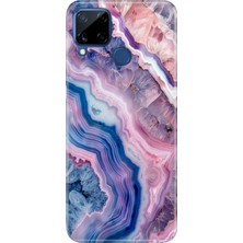 Senada Realme C21Y - C25Y Kılıf Desenli Baskılı Tpu Rubber Kapak Flues Ametist