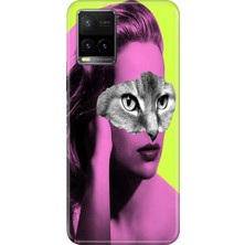 Senada Vivo Y32 Y33S Kılıf Desenli Baskılı Tpu Rubber Kapak Cat Face