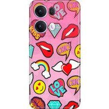Senada Oppo Reno 13 Pro Kılıf Desenli Baskılı Tpu Rubber Kapak Kiss