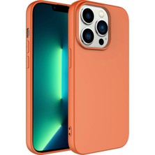 Zore Apple iPhone 14 Pro Kılıf Vlmt Kamera Korumalı Mara Laaakan Kapak-Turuncu