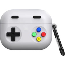 Caseonn Samsung Galaxy Buds 3 Kılıf Karakter Figürlü V2 Retro Gamepad Gri