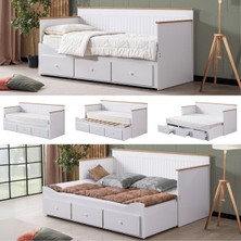 Setay Divan Karyola, Marmaris Divan Karyola Çekmeceli Açılır Çift Kişilik Karyola (Yataksız)