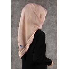 Violla Twill Efektli Bordür Desenli Bej Renkli 90X90 Eşarp (Ipek Içermez) Dikim Şekli : El Dikişi