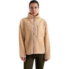 Coredra Crop Peluş Fermuarlı Ceket - C603