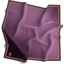 Violla Twill Degrade Desenli Mor Renkli 90X90 Eşarp (Ipek Içermez) Kenar Dikiş Şekli El Dikişli