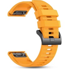 Caseonn Garmin Fenix 5 Quick Fit Uyumlu Yedek Silikon Kordon Hardal
