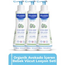 Mustela 300 ml Organik Avokado İçeren Bebek Vücut Losyonu Hassas Ciltler İçin Nemlendirici