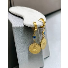 Cesicey Kadın Ata Model Altın Renk Çelik Küpe