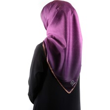 Violla Twill Degradeli Mürdüm Renkli 90X90 Eşarp (Ipek Içermez)