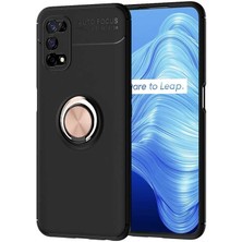 Zore Realme 7 Pro Kılıf Vlmt Ravel Silikon Kapak-Siyah-Rose Gold