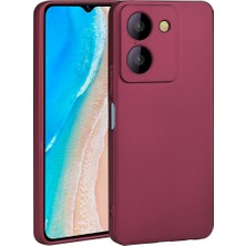 Zore Vivo Y36 4g Kılıf Vlmt Premier Silikon Kapak-Mürdüm