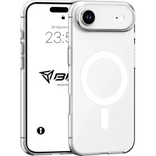 Bilişim Akademi iPhone 17 Air Magsafe Destekli Şeffaf Kılıf Mika Sararmaz Pc Sert Kılıf- Şeffaf