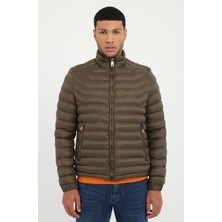 Dufy Haki Kapitone Slim Fit Erkek Mont