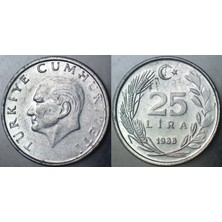 Banknoting Türkiye Cumhuriyeti 25 Lira 1988.