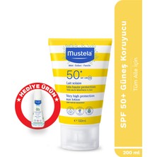 Mustela Spf 50+ Güneş Koruyucu Tüm Cilt Tipleri Bebek Çocuk Yetişkin 100ML+HYDRA Bebe Losyon 50ML Hediyeli