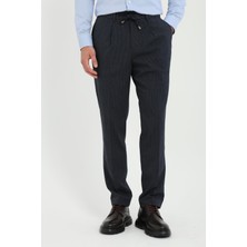 Dufy Lacivert Armür Slim Fit Erkek Pantolon