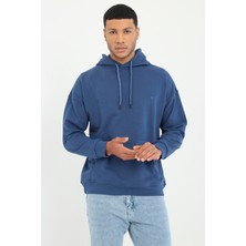 Dufy Açık Lacivert Regular Fit Erkek Sweatshirt