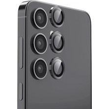 Marsilyan  Samsung Galaxy S24 Fe Raze Metal Kamera Lens - Siyah