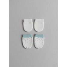 Messido %100 Pamuklu 2'li Eldiven Seti - Beyaz / Yıldızlar