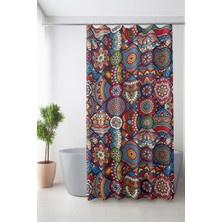 Moud's Banyo Perdesi, Anatolia 10 Desenli Duş Perdesi, Küvet Perdesi, Halka Hediyeli 175X200CM Bp-71