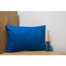 Benetton %100 Pamuk Düz Kırlent 35*50 cm (Dolu) Mavi
