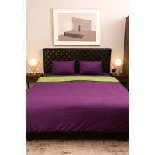 Benetton %100 Pamuk Mor Tek Kişilik 160*220 Nevresim - 180*240 Yatak Çarşafı  - 50*70+20 Yastık Kılıfı Nevresim Takımı