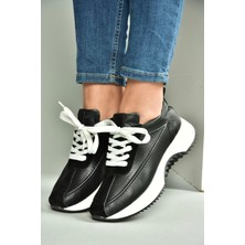 Fox Shoes U555020503 Siyah Hakiki Deri Spor Ayakkabı Sneakers