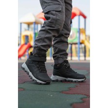 Siyah-Gri Cırtlı Çocuk Outdoor Bot Cool Doruk F
