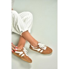 Fox Shoes U652861402 Taba Süet Kadın Spor Ayakkabı Sneakers