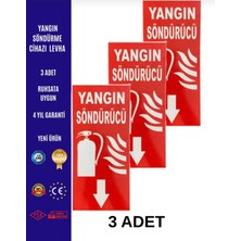 Yangın Söndürme Cihazı Levha 3 Adet