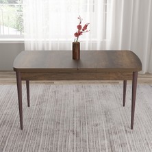 Canisa Tia Serisi 80X132 Açılabilir Mdf Barok Ahşap Desen Mutfak Masası