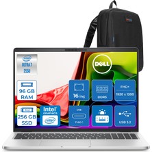 Dell Pro 16 Intel Core Ultra 7 255U 5.2ghz 96GB Ddr5 256GB SSD Freedos Intel® Aı Boost 16 Inç IPS Fullhd+ (1920X1200) Taşınabilir Bilgisayar PC16250BTO107F36 + Zetta Çanta
