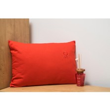 Benetton %100 Pamuk Düz Kırlent 35*50 cm (Dolu) Kırmızı