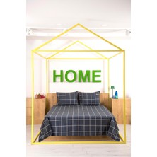 Benetton Gri Çizgili Tek Kişilik Nevresim Takımı