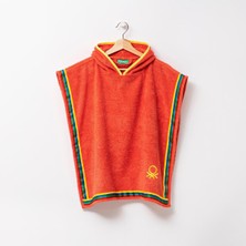 Benetton Be-0818-Rd  %100 Pamuk Kırmızı 65X65 Cm Çocuk Panço Havlu