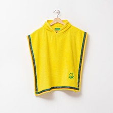 Benetton %100 Pamuk Sarı 65x65 cm Çocuk Panço Havlu