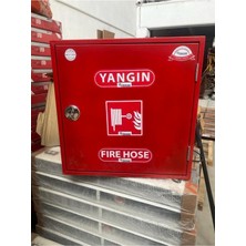 Yangın Dolabı 1''30MT Kauçuk Hortumlu 1'' Vanalı Saç Kapaklı 70X70X23 Tüp Bölmesiz