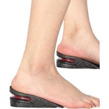 Ollevra Yüksek Konforlu Gizli Yükseltici Ped (Unisex) - 5 cm Boy Uzatıcı Silikon Ortopedik Topuk Tabanlık