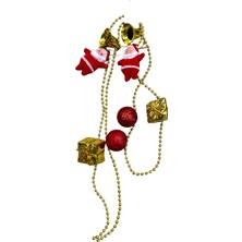 Empressco Kırmızı Noel Çan ve Zincir Süsleri, Çok Renkli Yılbaşı Dekorasyonu