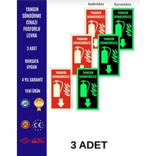 Yangın Söndürme Cihazı Fosforlu Levha 3 Adet